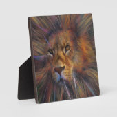 Lion dans la galerie Plaque avec l'Easel (Recto)