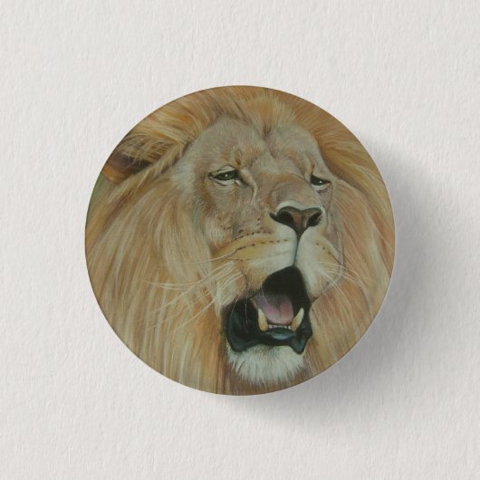 Lion dat grote wilde katten voortbrengt ronde button 3,2 cm (Voorkant)