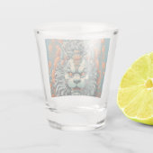 Lion de grippe de la sagesse en verre de tir (Dos)