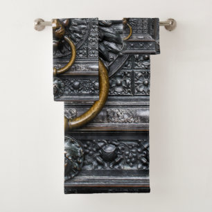 Lion de heurtoir - noir/or