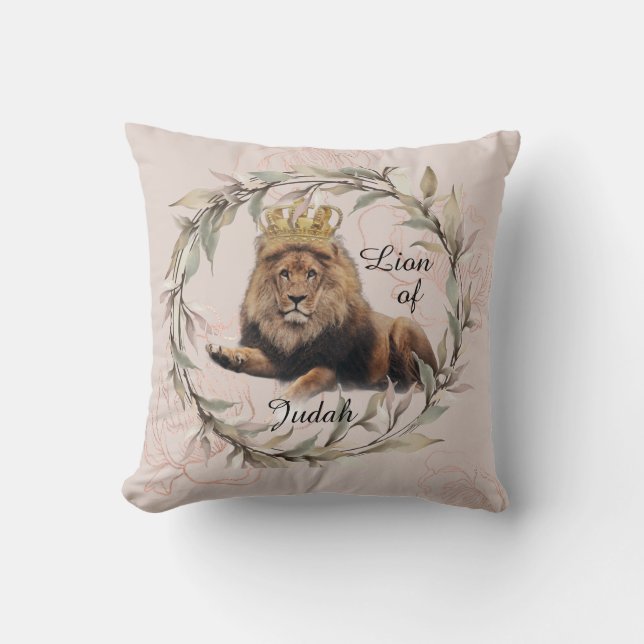 Lion de Juda Coussin Décoratif Rév. 5:5 (Recto)