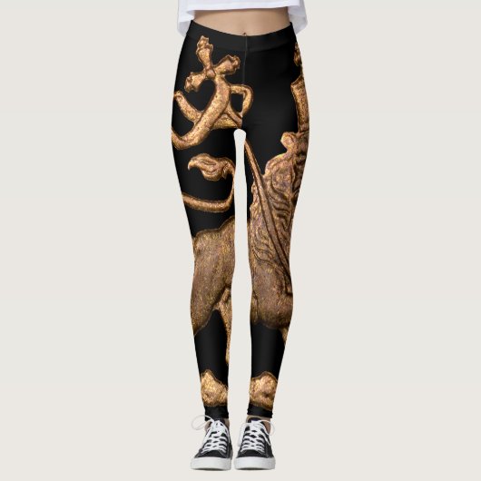 Lion de Juda - Jah Rasta - Power Leggings de Yoga (Devant)