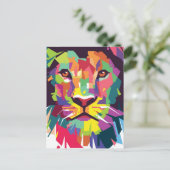 Lion de Juda - Lion - Rastafari - Carte postale (Debout devant)