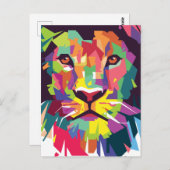 Lion de Juda - Lion - Rastafari - Carte postale (Devant / Derrière)