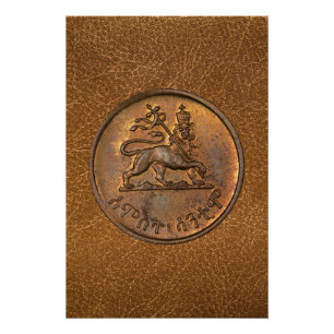 Lion de Judah Jah Rastafari Reggae Roots Affiche