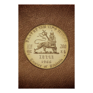 Lion de Judah Jah Rastafari Reggae Roots Affiche