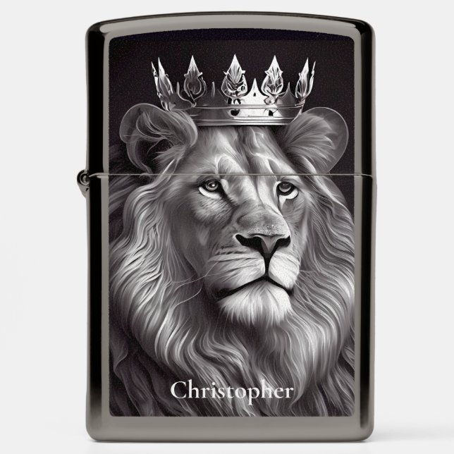 Lion, de koning - Zippo Lighter (Front)