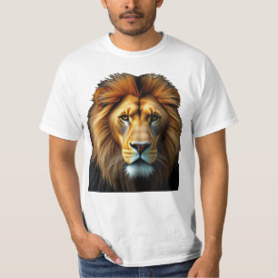 Lion de meester van de moed Mannen waarde T-shirt