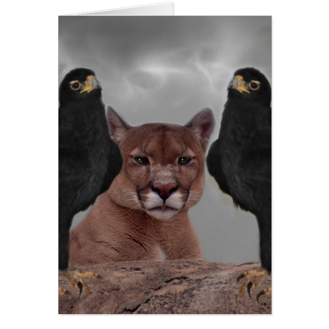 Lion de montagne avec aigles (Devant)