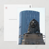 Lion de pierre à Calgary carte postale (Devant / Derrière)