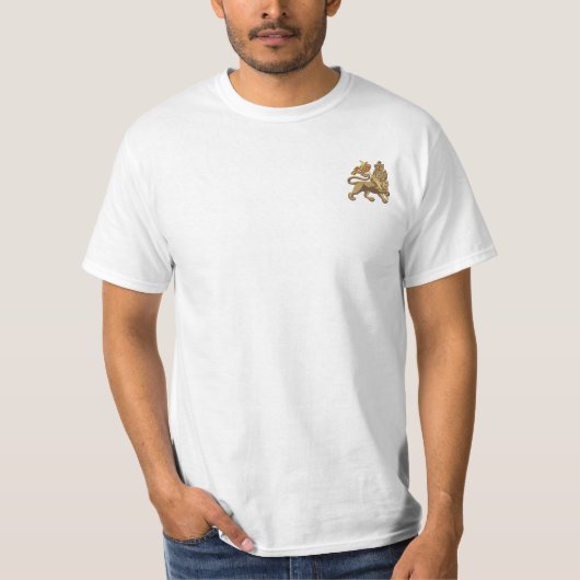 Lion de T-shirt blanc de base de Judah (Devant)
