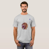 Lion de T-shirt de burn-out (Devant entier)