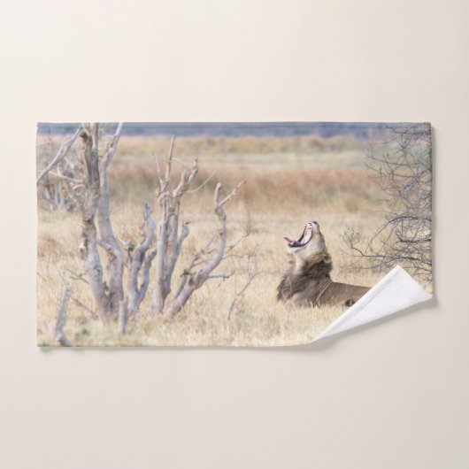 Lion de Yawning (Serviette à main)