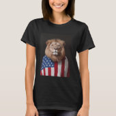 Lion Designer Verenigde Staten Amerikaanse Vlag Pa T-shirt (Voorkant)