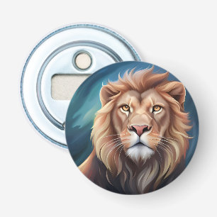 Lion Digitale Kunst Portret-56556 Button Flesopener