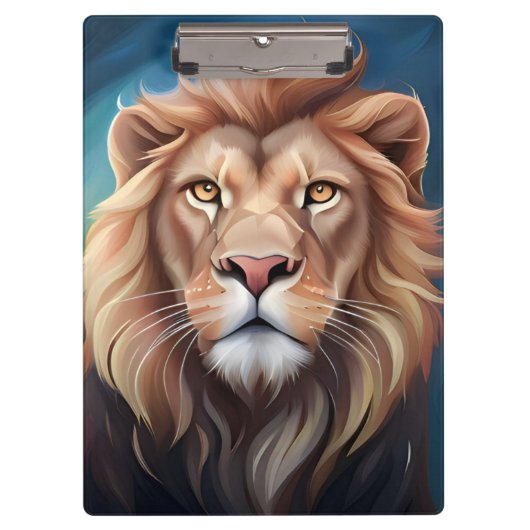 Lion Digitale Kunst Portret-56556 Klembord (Voorkant)
