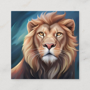 Lion Digitale Kunst Portret-56556 Vierkante Visitekaartje