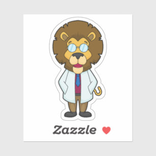 Lion Doctor's mantel Sticker
