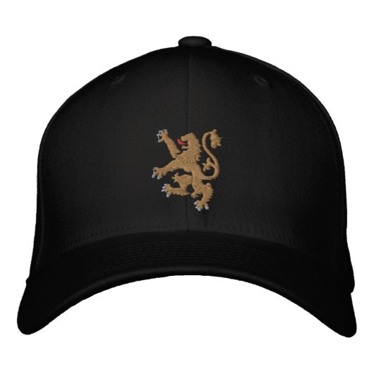Lion d'or brodé roi des rois Casquette (Devant)