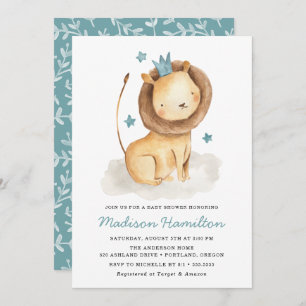 Lion doux Invitation baby shower