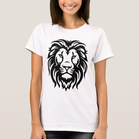 Lion Drawing T-Shirt – Creative Sketch Style Graph (Voorkant)