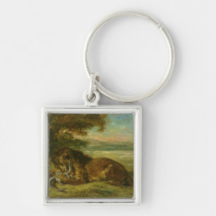 Lion en alligator, 1863 sleutelhanger