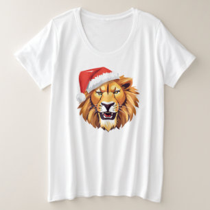Lion en colère face Safari Père Noël Costume de No