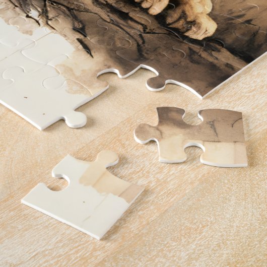 Lion en Cubs Puzzle Legpuzzel (Zijkant)