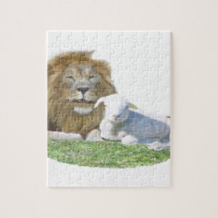 Lion en de Christelijke kunst van de Lamb Legpuzzel