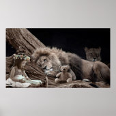 Lion en Girl Poster (Voorkant)