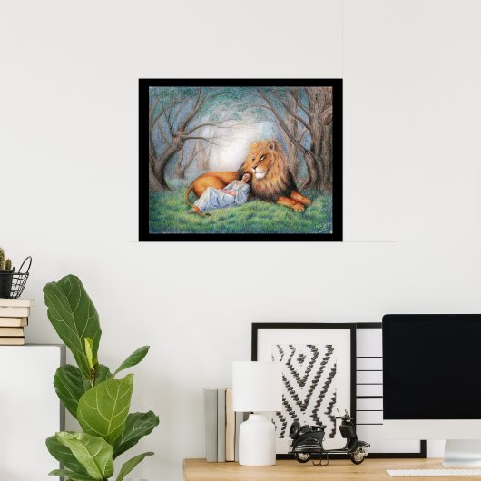 Lion en ik poster (Thuiskantoor)