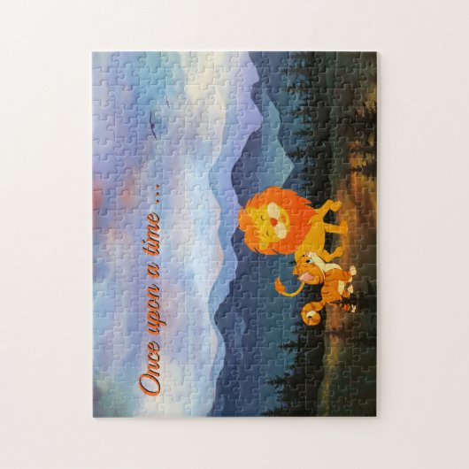 Lion en Kat Fantasy Fairy Tale Puzzle Legpuzzel (Verticaal)