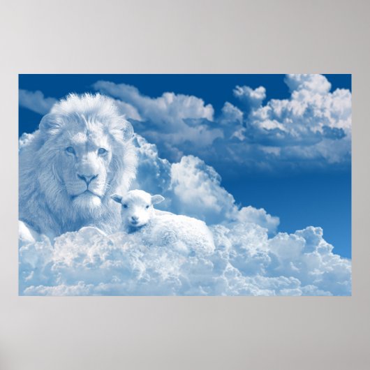 Lion en Lamb Art Poster (Voorkant)