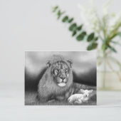 Lion en Lamb Briefkaart (Staand voorkant)
