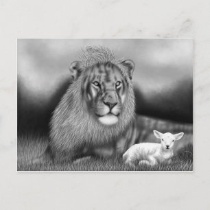 Lion en Lamb Briefkaart