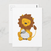 LION EN LAMB BRIEFKAART (Voorkant / Achterkant)