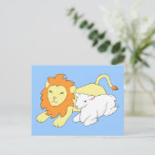 Lion en Lamb Briefkaart (Staand voorkant)