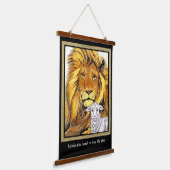 Lion en Lamb Hangend Wandkleed (Gebogen)