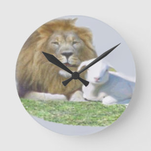 Lion en Lamb Ronde Klok