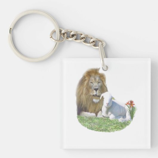 Lion en Lamb Sleutelhanger (Voorkant)