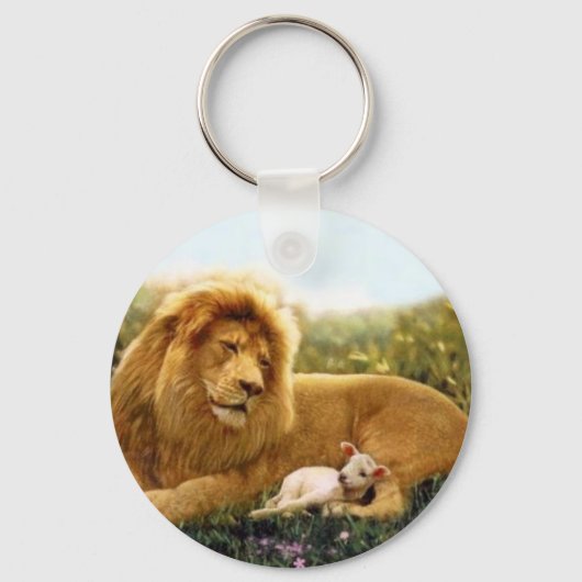 Lion en Lamb Sleutelhanger (Voorkant)