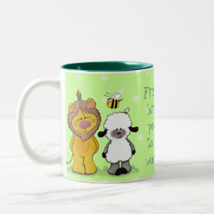 Lion en Lamb True Friends Tweekleurige Koffiemok