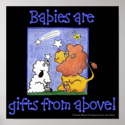 Lion en Lamb vangen vallende sterren Poster (Voorkant)