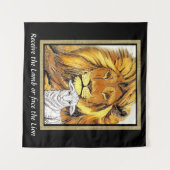 Lion en Lamb Wandkleed (Voorkant (horizontaal))