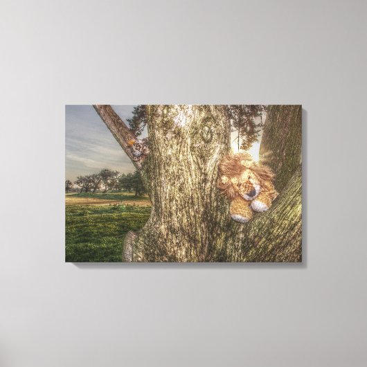 Lion en Leopard zijn Friends Canvas Print (Voorkant)