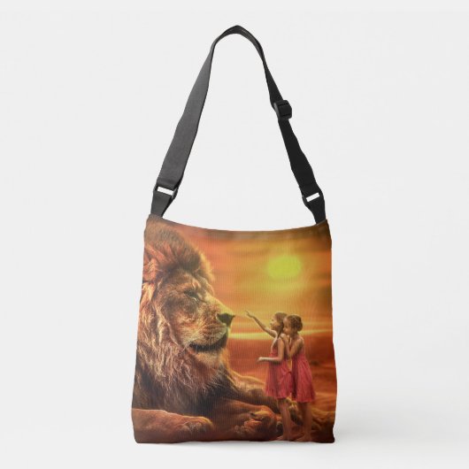 Lion en Little Girls Crossbody Tas (Voorkant)