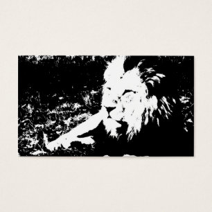 Lion en noir et blanc