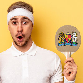 Lion en Unicorn Rampant Beer Coat of Arms Tafeltennisbatje