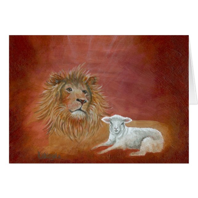 Lion et agneau (Devant Horizontal)