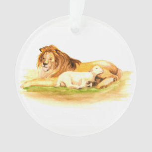 Lion et agneau d'arbre de Jesse d'avènement